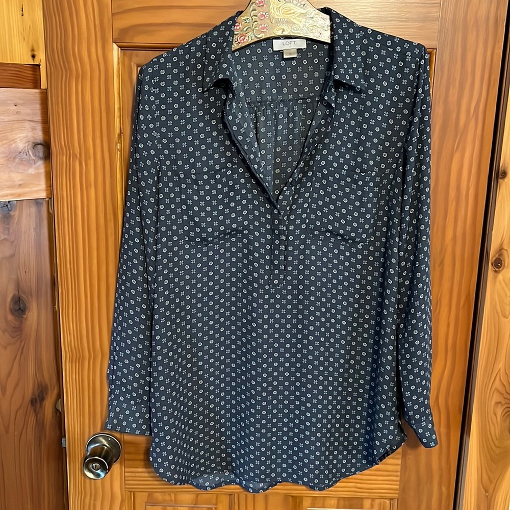 Loft tunic patterned blouse